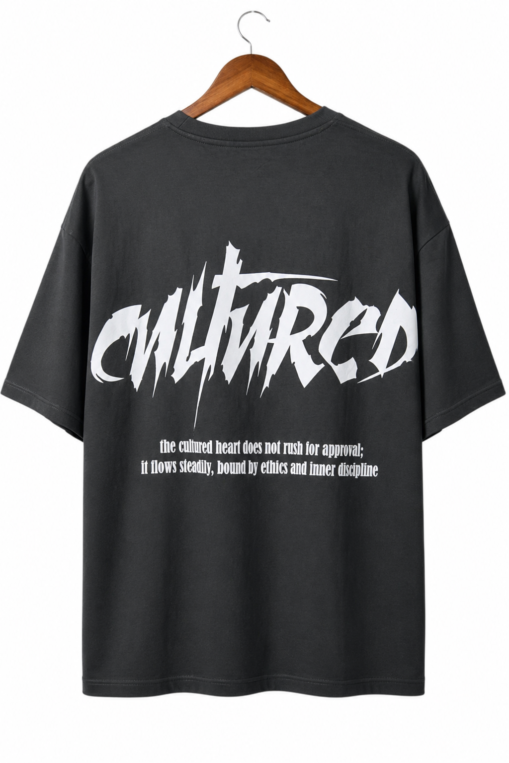 Cultured Oversized Graphic T-Shirt – Gray