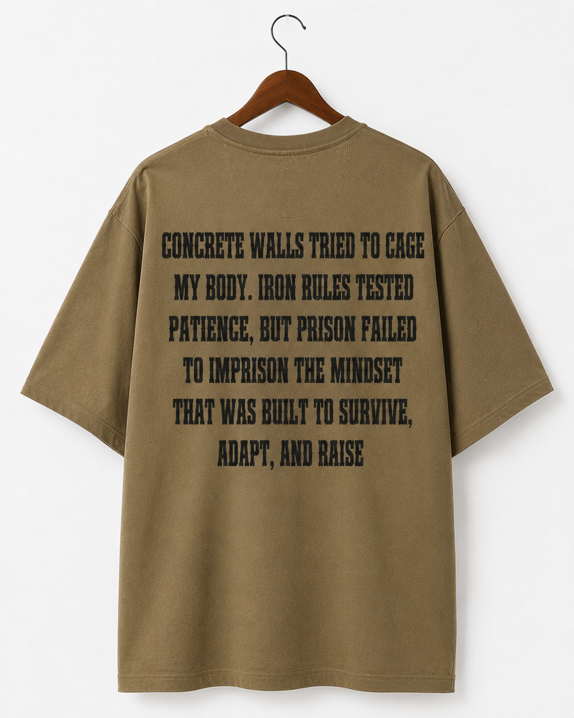 SENTENCED a statement T-shirt || Oversized khakhi colour