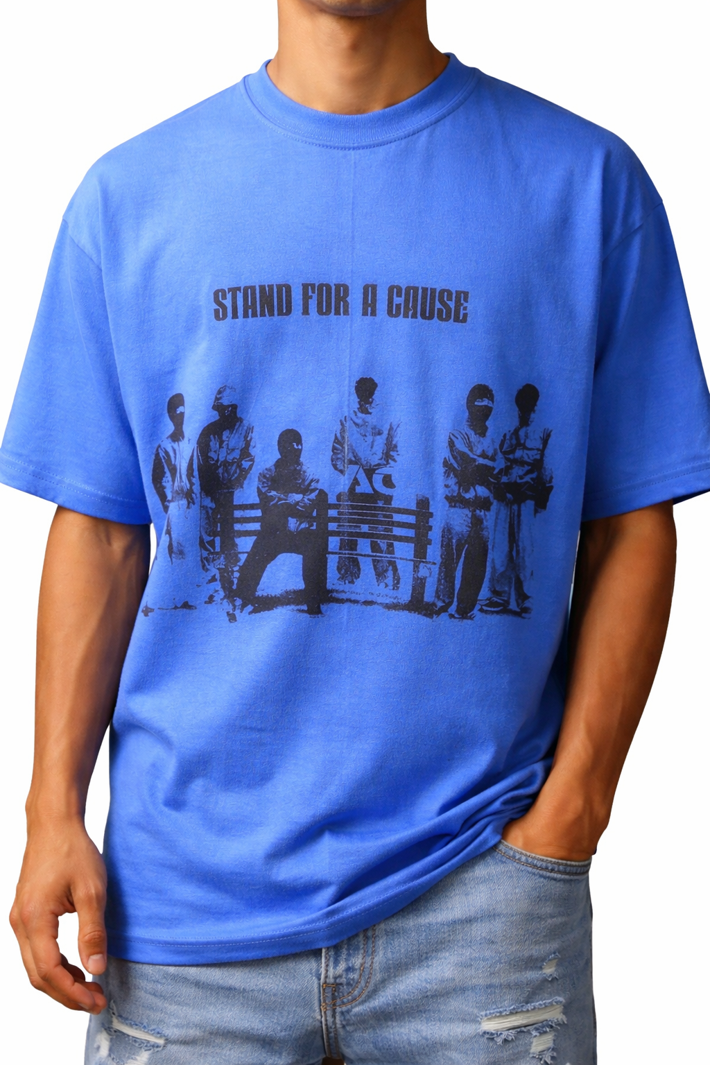 Stand For A Cause Oversized Royal Blue Tee