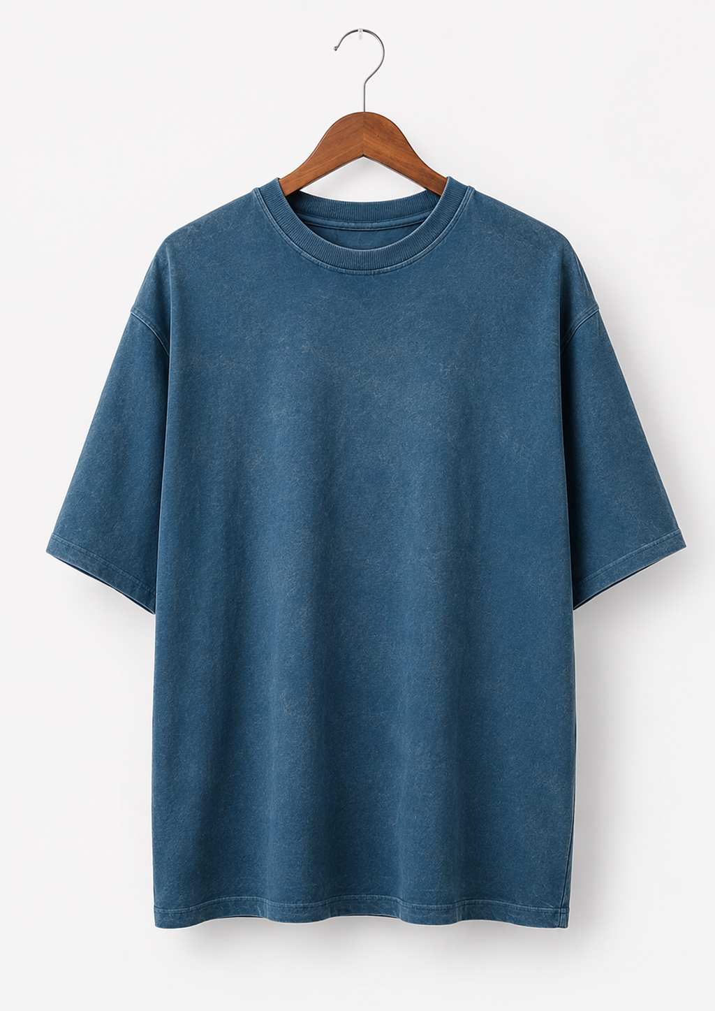 Petroleum blue Solid oversized Tshirt
