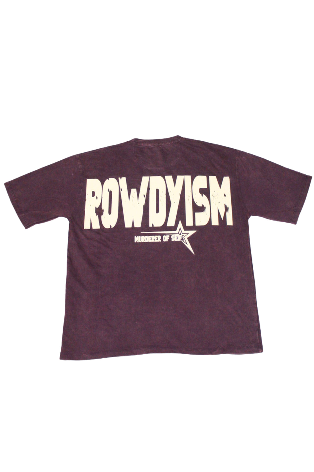 Vintage Wash Oversized T-Shirt – Rowdyism Back Print