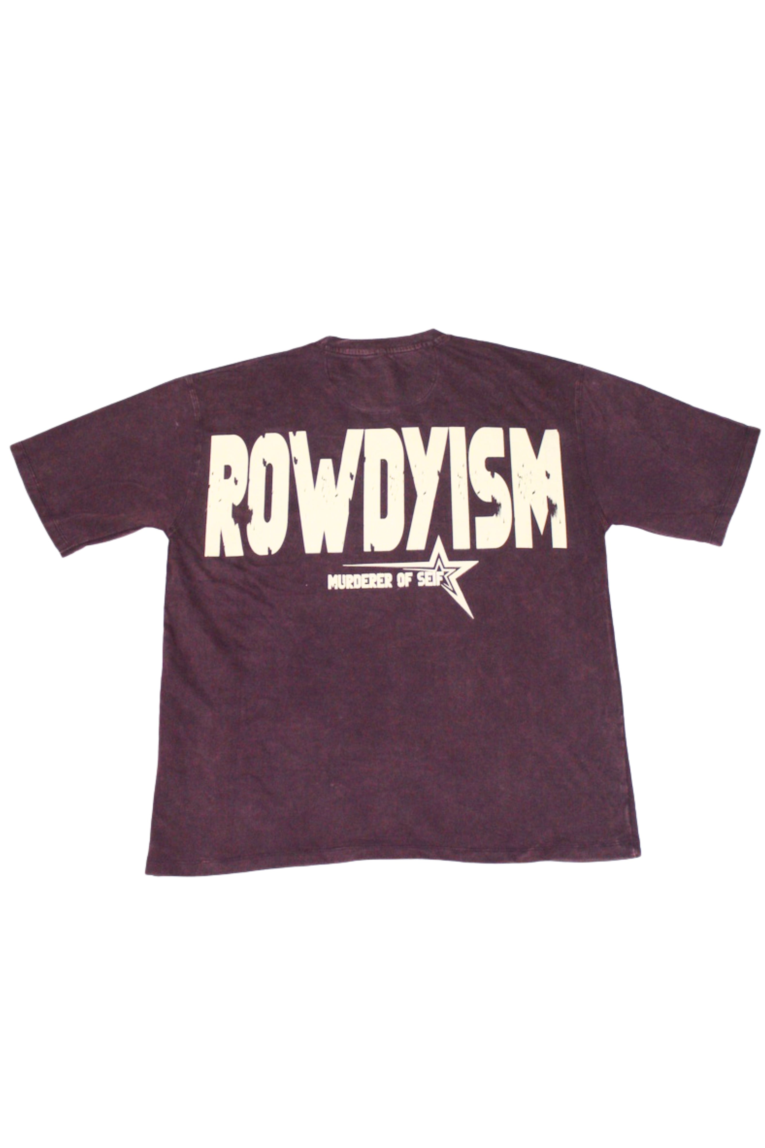 Vintage Wash Oversized T-Shirt – Rowdyism Back Print