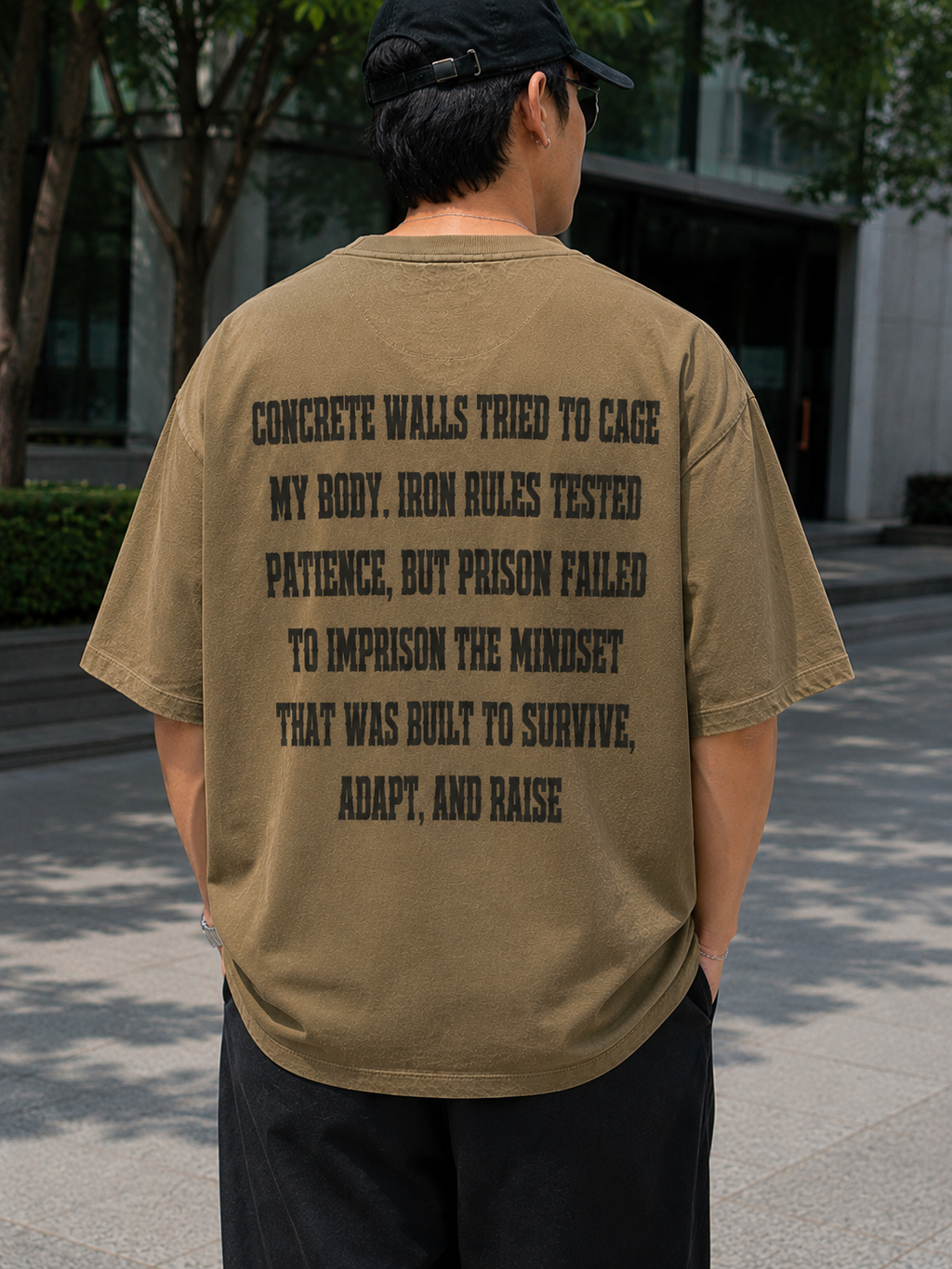 SENTENCED a statement T-shirt || Oversized khakhi colour