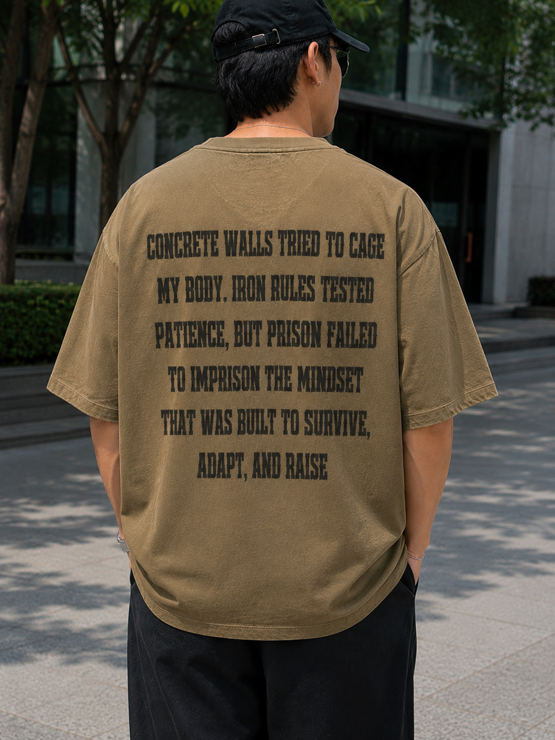 SENTENCED a statement T-shirt || Oversized khakhi colour