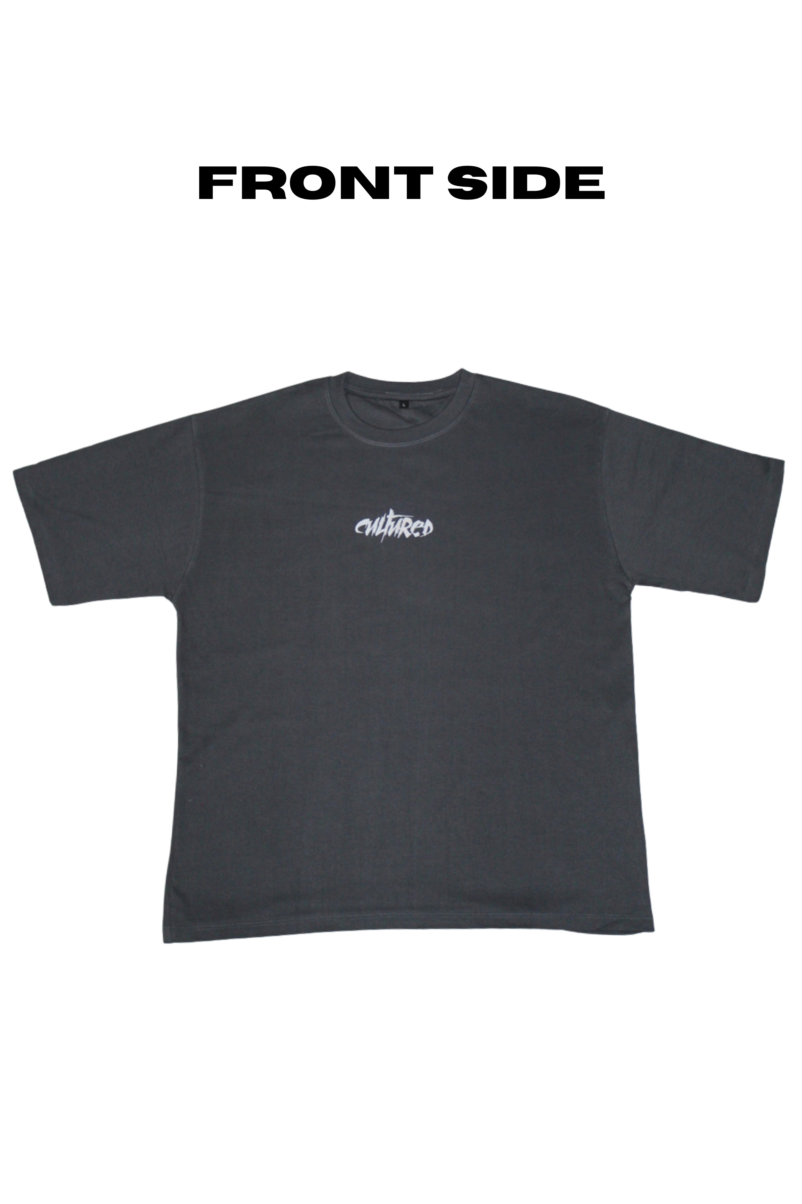 Cultured Oversized Graphic T-Shirt – Gray